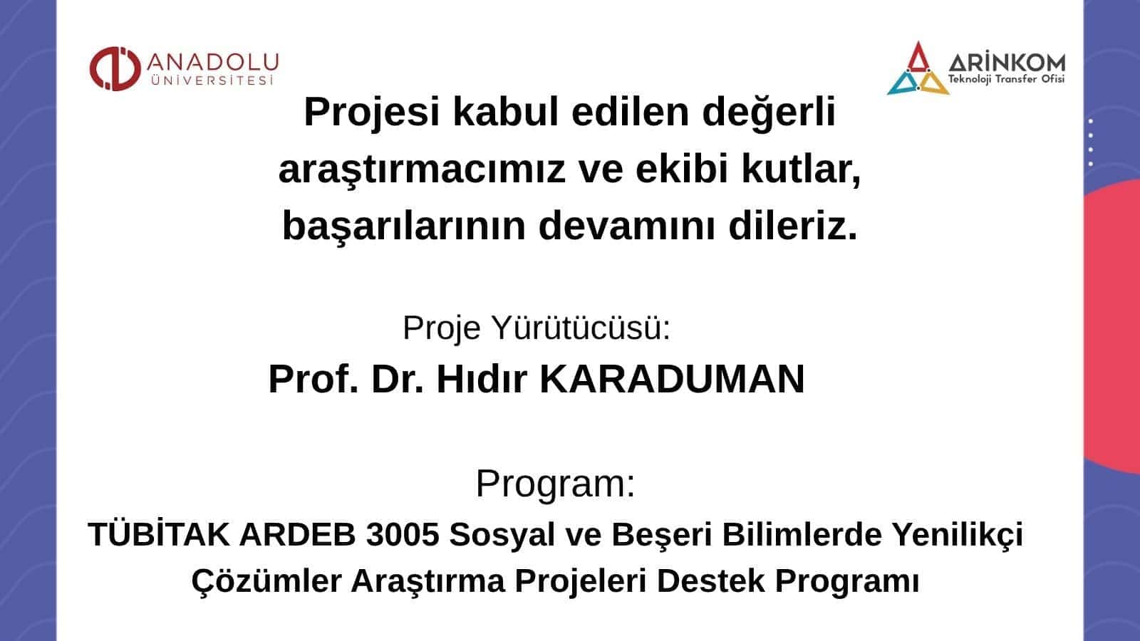 Anadolu Üniversitesinin yapay zekâ tabanlı yaşam tarihi sohbet robotu projesine TÜBİTAK’tan destek