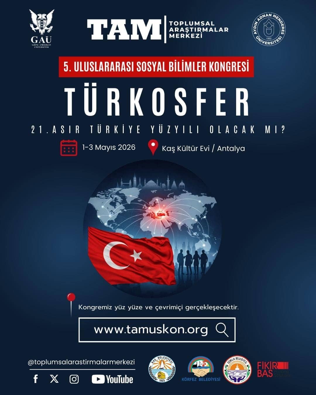 5. Uluslararası Sosyal Bilimler Kongresi Antalya’da İletişim Fakültesinin Katkılarıyla Gerçekleştirilecek